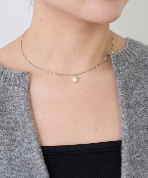PAPILLONNER（パピヨネ）の「ステンレス×淡水パール 2連ネックレス（ネックレス・レディース・シルバー/ゴールド・FREE）」の5枚目の写真