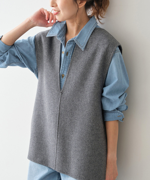 Spick & Span（スピックアンドスパン）の「ダブルフェイスVネック