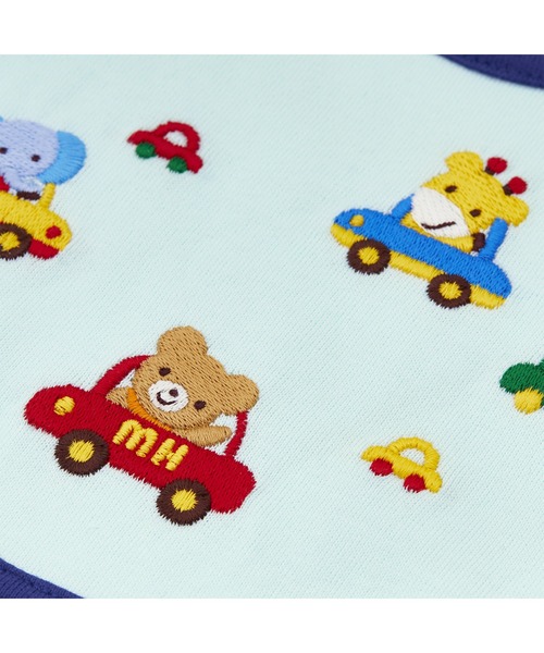 MIKI HOUSE（ミキハウス）の「動物刺繍スタイ（スタイ/よだれかけ・キッズ・ピンク/ブルー・ONE SIZE）」の4枚目の写真