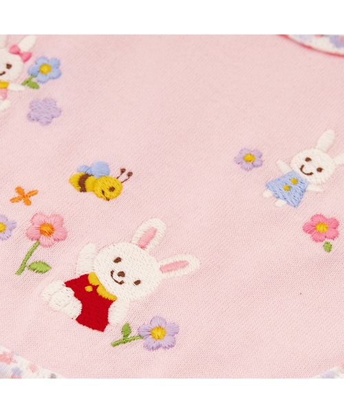 MIKI HOUSE（ミキハウス）の「動物刺繍スタイ（スタイ/よだれかけ・キッズ・ピンク/ブルー・ONE SIZE）」の7枚目の写真