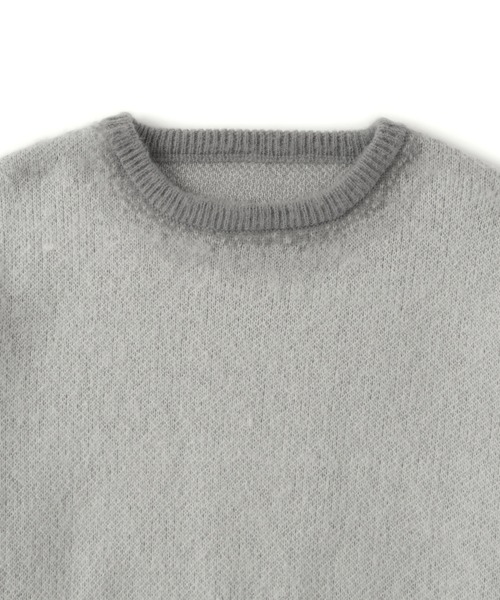 JUNRED（ジュンレッド）の「エッジグラデーションジャガードニット（ニット/セーター・メンズ・ブラック/ライトグレー・L/M/S）」の6枚目の写真