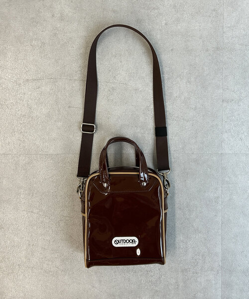 OUTDOOR PRODUCTS（アウトドアプロダクツ）の「エナメルミニショルダー（ショルダーバッグ・レディース・ブラック/ブラウン・FREE）」の11枚目の写真