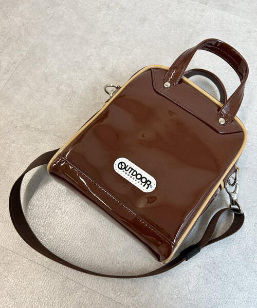 OUTDOOR PRODUCTS（アウトドアプロダクツ）の「エナメルミニショルダー（ショルダーバッグ・レディース・ブラック/ブラウン・FREE）」の13枚目の写真