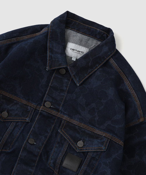 ジャケット・アウター Carhartt Duck Helston Jacket Carhartt WIP Duck Helston Jacket, Camo Duck, Black