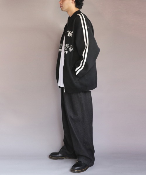 ８(eight)（エイト）の「ユニフォームニットトラッカー（その他アウター・メンズ・ブラック/オフホワイト/ネイビー・LARGE/MEDIUM）」の8枚目の写真