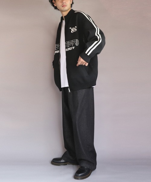 ８(eight)（エイト）の「ユニフォームニットトラッカー（その他アウター・メンズ・ブラック/オフホワイト/ネイビー・LARGE/MEDIUM）」の9枚目の写真