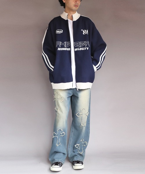 ８(eight)（エイト）の「ユニフォームニットトラッカー（その他アウター・メンズ・ブラック/オフホワイト/ネイビー・LARGE/MEDIUM）」の13枚目の写真