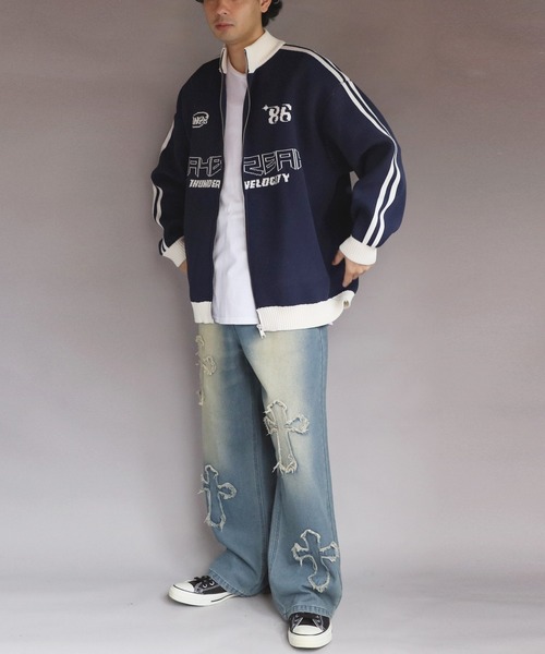 ８(eight)（エイト）の「ユニフォームニットトラッカー（その他アウター・メンズ・ブラック/オフホワイト/ネイビー・LARGE/MEDIUM）」の14枚目の写真