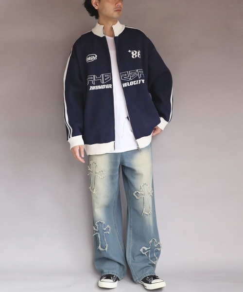 ８(eight)（エイト）の「ユニフォームニットトラッカー（その他アウター・メンズ・ブラック/オフホワイト/ネイビー・LARGE/MEDIUM）」の15枚目の写真