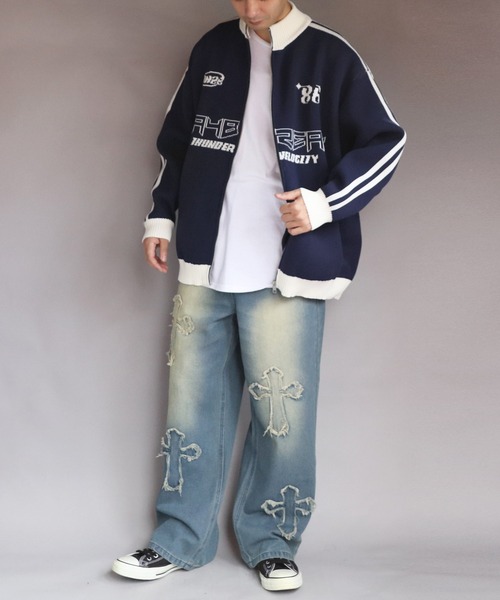 ８(eight)（エイト）の「ユニフォームニットトラッカー（その他アウター・メンズ・ブラック/オフホワイト/ネイビー・LARGE/MEDIUM）」の16枚目の写真