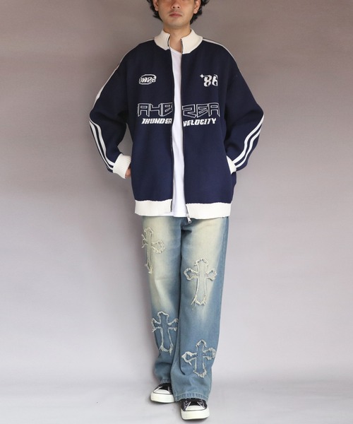 ８(eight)（エイト）の「ユニフォームニットトラッカー（その他アウター・メンズ・ブラック/オフホワイト/ネイビー・LARGE/MEDIUM）」の19枚目の写真