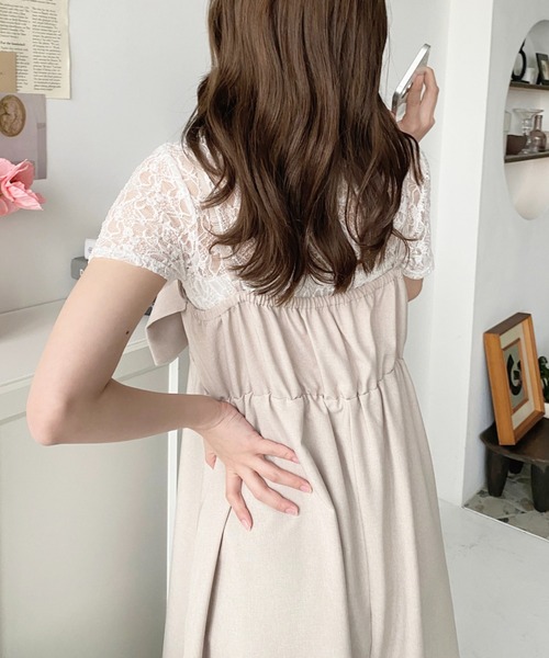 セール】ビッグリボンキャミワンピース（ワンピース）｜moment+