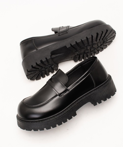 SVEC（シュベック）の「厚底 コインローファー / スリッポン（ローファー・レディース・ブラック・42/41/40/39/38/37/46/45/44/43）」の5枚目の写真