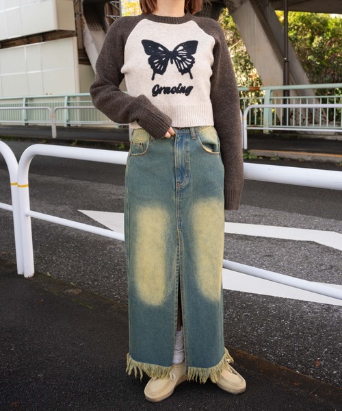 WEGO（ウィゴー）の「WEGO/フラッフィーラグランちびニット（ニット/セーター・レディース・その他2/その他1/ホワイト・FREE）」の14枚目の写真