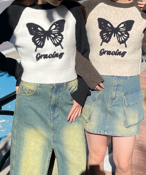 WEGO（ウィゴー）の「WEGO/フラッフィーラグランちびニット（ニット/セーター・レディース・その他2/その他1/ホワイト・FREE）」の12枚目の写真