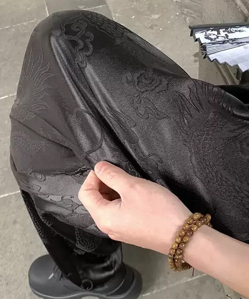 SEN TOKYO(セントーキョー)の「チャイナデザインイージーパンツ 総柄(スラックス・メンズ・ブラック/ホワイト・M/L)」の3枚目の写真