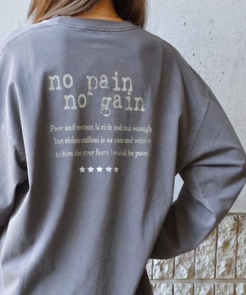 spiritoso(スピリトーゾ)の「【spiritoso】アーチロゴイーグルプリントロンT(Tシャツ/カットソー・レディース・バーガンディー/ブラック/チャコールグレー・FREE)」の20枚目の写真