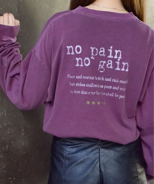 spiritoso(スピリトーゾ)の「【spiritoso】アーチロゴイーグルプリントロンT(Tシャツ/カットソー・レディース・バーガンディー/ブラック/チャコールグレー・FREE)」の17枚目の写真