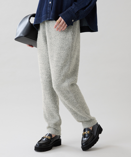 VERMEIL par iena（ヴェルメイユパーイエナ）の「《WEB・一部店舗限定》アルパカ混ループパンツ（その他パンツ・レディース・ホワイト/ライトグレー・FREE）」の4枚目の写真