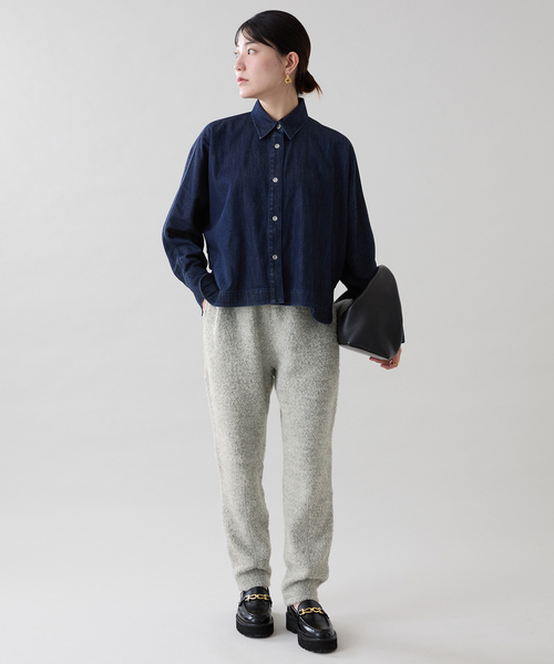 VERMEIL par iena（ヴェルメイユパーイエナ）の「《WEB・一部店舗限定》アルパカ混ループパンツ（その他パンツ・レディース・ホワイト/ライトグレー・FREE）」の7枚目の写真