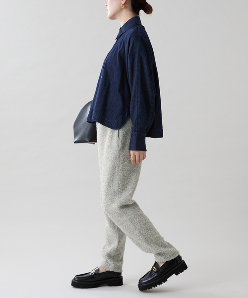 VERMEIL par iena（ヴェルメイユパーイエナ）の「《WEB・一部店舗限定》アルパカ混ループパンツ（その他パンツ・レディース・ホワイト/ライトグレー・FREE）」の8枚目の写真