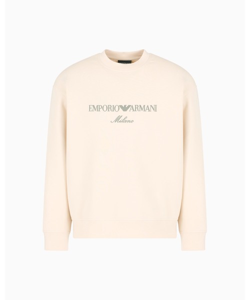 EMPORIO ARMANI（エンポリオアルマーニ）の「【エンポリオ アルマーニ】スウェットシャツ ダブルジャージー ロゴ刺繍（スウェット・メンズ・ブラック/アイボリー/ネイビー・X-LARGE/SMALL/MEDIUM/LARGE/XX-LARGE/XXX-LARGE/X-SMALL）」の12枚目の写真