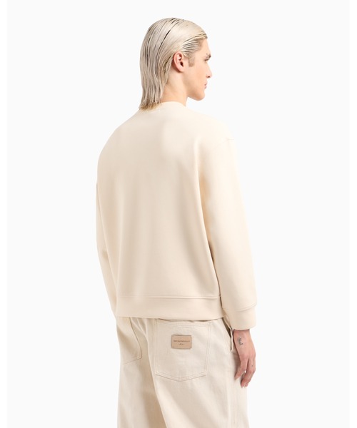 EMPORIO ARMANI（エンポリオアルマーニ）の「【エンポリオ アルマーニ】スウェットシャツ ダブルジャージー ロゴ刺繍（スウェット・メンズ・ブラック/アイボリー/ネイビー・X-LARGE/SMALL/MEDIUM/LARGE/XX-LARGE/XXX-LARGE/X-SMALL）」の13枚目の写真