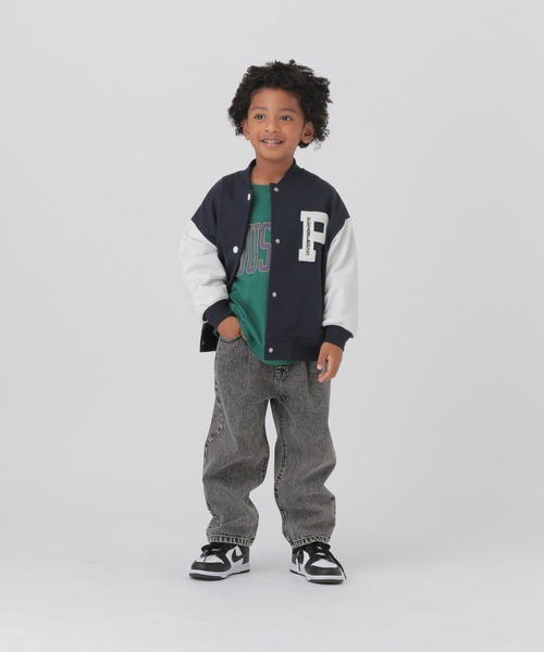 GLOBAL WORK（グローバルワーク）の「乾きやすいスタジャン/T/286176（スタジャン・キッズ・グレイッシュベージュ/ネイビー・100cm/110cm/120cm）」の19枚目の写真