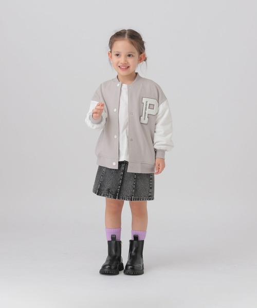 GLOBAL WORK（グローバルワーク）の「乾きやすいスタジャン/T/286176（スタジャン・キッズ・グレイッシュベージュ/ネイビー・100cm/110cm/120cm）」の20枚目の写真