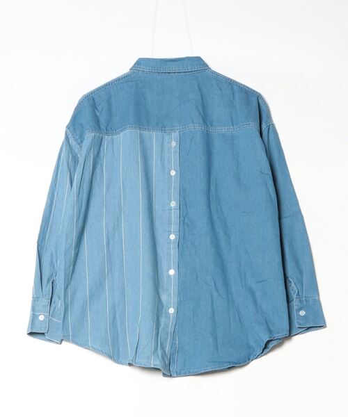 【セール】je crois soi ストライプ＆無地 デニムシャツ（シャツ/ブラウス）｜FUNALIVE（ファンアライブ）