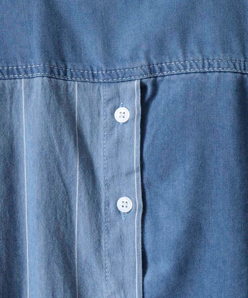 【セール】je crois soi ストライプ＆無地 デニムシャツ（シャツ/ブラウス）｜FUNALIVE（ファンアライブ）