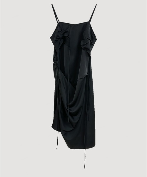 VIAVANDA(ヴィアヴァンダ)の「SATIN CAMISOLE DRESS(ドレス・レディース・チャコールグレー/ホワイト・FREE)」の19枚目の写真
