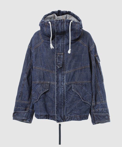 ANREALAGE（アンリアレイジ）の「AZ DENIM MOUTAIN PARKER（パーカー・レディース・インディゴブルー/ライトインディゴブルー・48/38）」の2枚目の写真