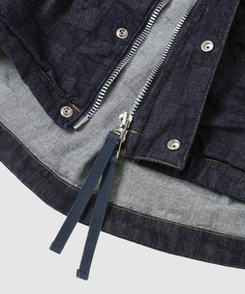 ANREALAGE（アンリアレイジ）の「AZ DENIM MOUTAIN PARKER（パーカー・レディース・インディゴブルー/ライトインディゴブルー・48/38）」の6枚目の写真