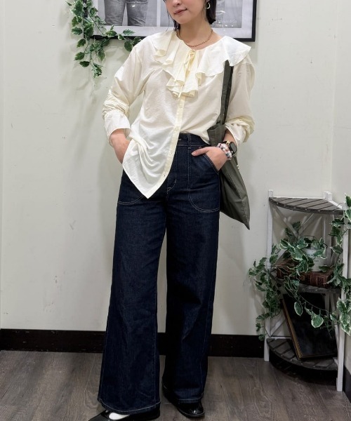 SOMETHING（サムシング）の「SOMETHING(サムシング)【レディース】「LISA」レースアップワイド/セットアップ対応（デニムパンツ・レディース・ノンウォッシュ・S/M/L/XS）」の16枚目の写真