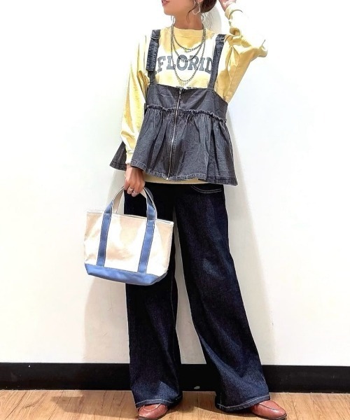 SOMETHING（サムシング）の「SOMETHING(サムシング)【レディース】「LISA」レースアップワイド/セットアップ対応（デニムパンツ・レディース・ノンウォッシュ・S/M/L/XS）」の21枚目の写真