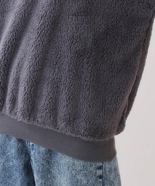 Cutie Blonde（キューティーブロンド）の「【洗える/S-LL】毛布に包まれているような着心地 やわらかボアトップス（Tシャツ/カットソー・レディース・グレー/チャコールグレー・01/02/04/03）」の16枚目の写真