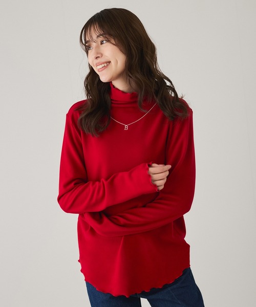 Jayro(ジャイロ)の「ネックレス刺繍あったかインナー(Tシャツ/カットソー・レディース・ブラック/レッド/ホワイト系その他/グレー/チャコールグレー・FREE)」の5枚目の写真
