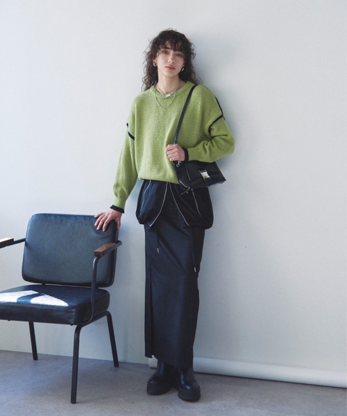 Solace（ソレイス）の「2WAYレイヤードロングスカート（スカート・レディース・ブラック/グレー・FREE）」の3枚目の写真