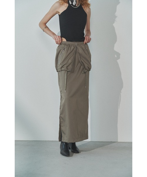 Solace（ソレイス）の「2WAYレイヤードロングスカート（スカート・レディース・ブラック/グレー・FREE）」の16枚目の写真