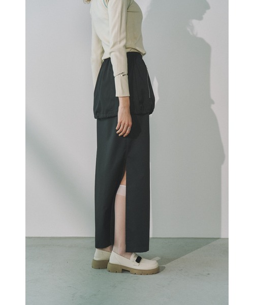 Solace（ソレイス）の「2WAYレイヤードロングスカート（スカート・レディース・ブラック/グレー・FREE）」の11枚目の写真