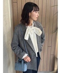 Mila Owen（ミラオーウェン）の「金釦ダブルブレストツイードブレザー
