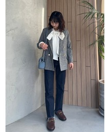 Mila Owen（ミラオーウェン）の「金釦ダブルブレストツイードブレザー