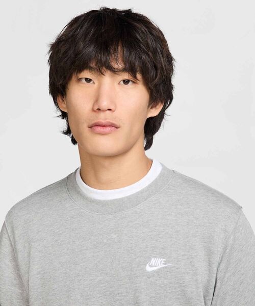 NIKE(ナイキ)の「ナイキ クラブ メンズ フレンチ テリー クルー / Nike Club Men's French Terry Crew FN3889-063 Dark Grey Heather(スウェット・メンズ・グレー系その他・2XL/L/M/S/XL)」の4枚目の写真