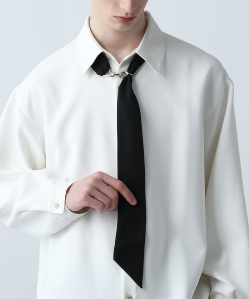 HARE(ハレ)の「スカーフネックレス(HARE)(ネックレス・メンズ・ブラック/グレー系その他・FREE)」の1枚目の写真