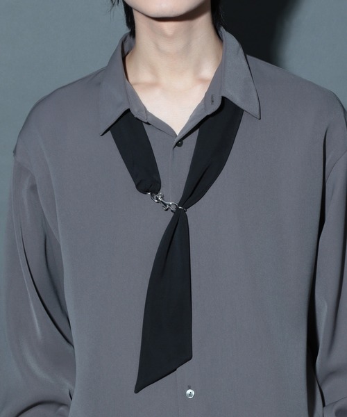 HARE(ハレ)の「スカーフネックレス(HARE)(ネックレス・メンズ・ブラック/グレー系その他・FREE)」の8枚目の写真