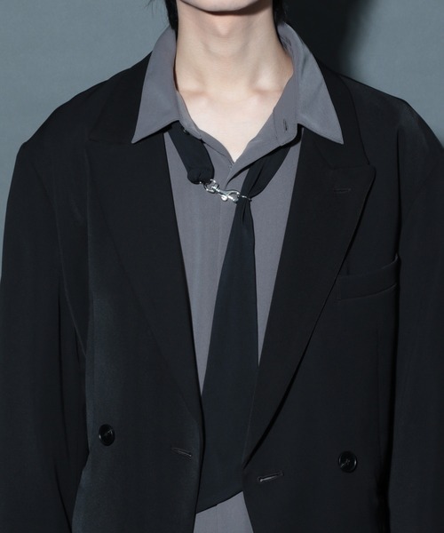 HARE(ハレ)の「スカーフネックレス(HARE)(ネックレス・メンズ・ブラック/グレー系その他・FREE)」の9枚目の写真