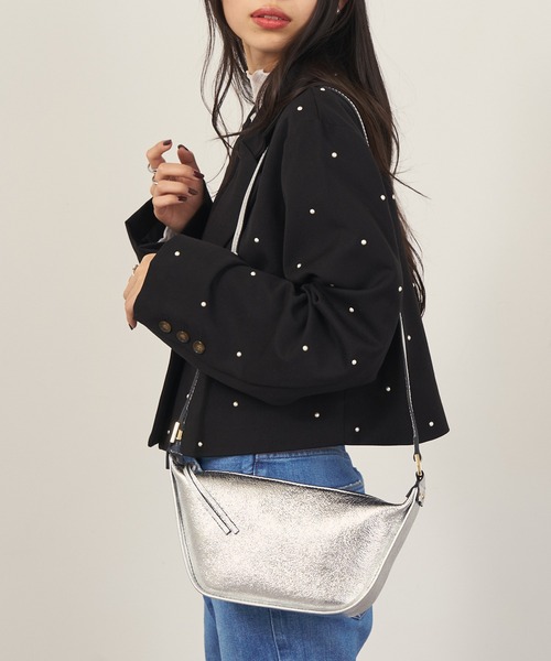 MARCO BIANCHINI（マルコビアンチーニ）の「【MARCO BIANCHINI】イタリアンレザー ショルダーバッグ 24062（ショルダーバッグ・レディース・シルバー/ブラック・FREE）」の15枚目の写真