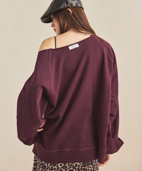 MIRROR STOKE(ミラーストーク)の「≪WEB限定≫【新色追加】SWEAT LOOSE PULLOVER/スウェットルーズプルオーバー(Tシャツ/カットソー・レディース・ピンク/イエロー/アイボリー/グレー/ブラウン/ネイビー・MEDIUM)」の4枚目の写真