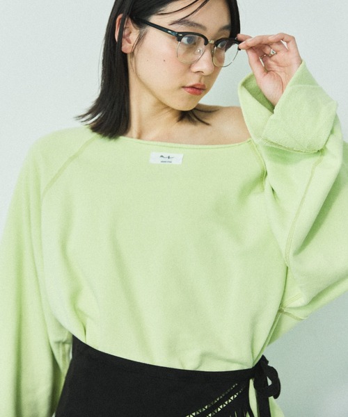 MIRROR STOKE(ミラーストーク)の「≪WEB限定≫【新色追加】SWEAT LOOSE PULLOVER/スウェットルーズプルオーバー(Tシャツ/カットソー・レディース・ピンク/イエロー/アイボリー/グレー/ブラウン/ネイビー・MEDIUM)」の6枚目の写真